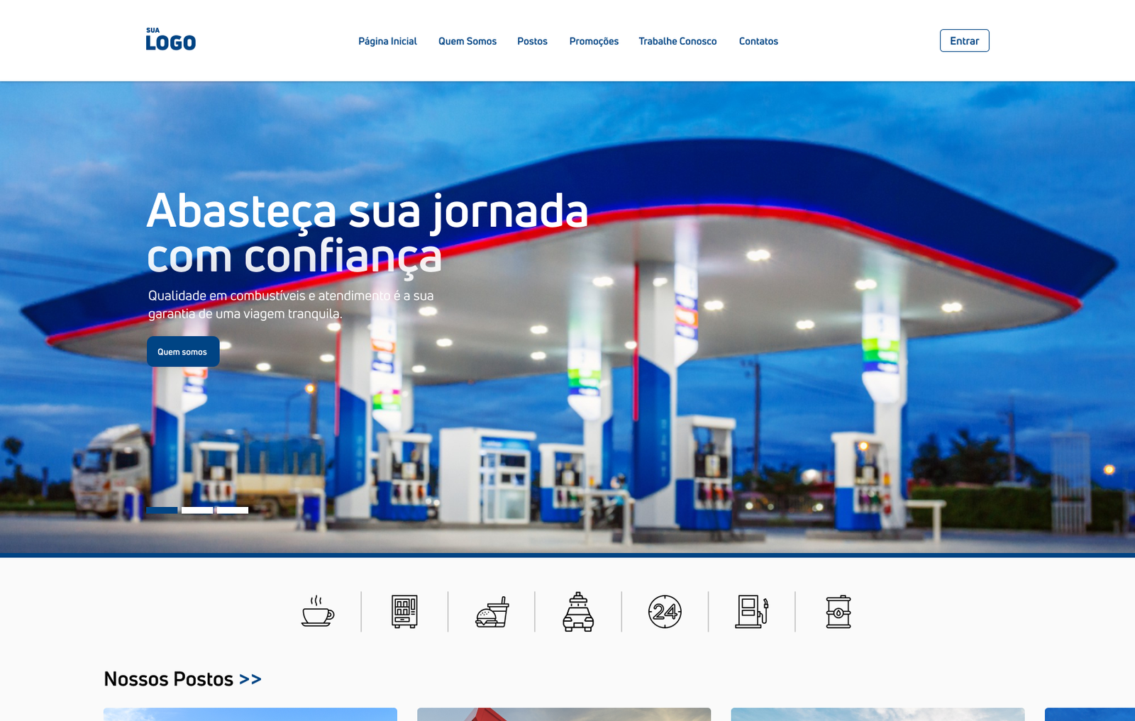 Site Institucional Posto de Gasolina